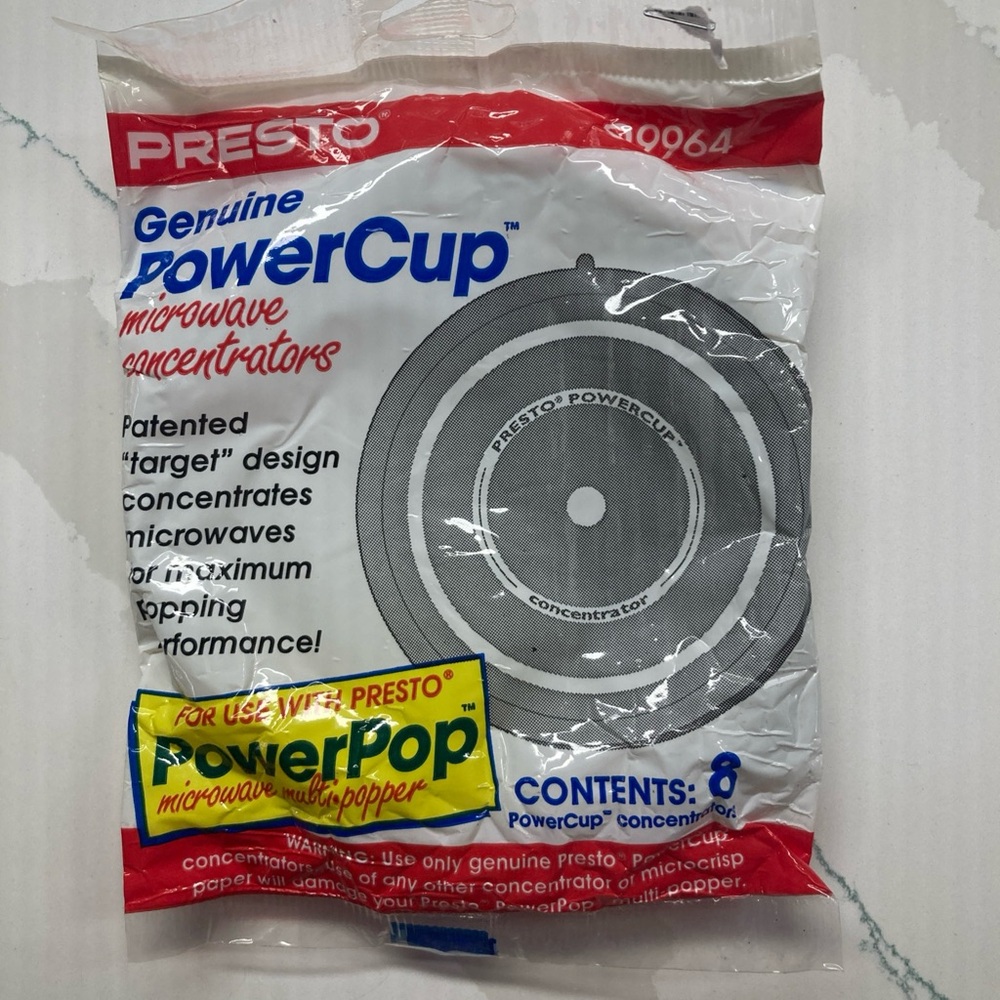 Presto PowerCup Microwave Concentrators 8 Pack for PowerPop Popper 09964